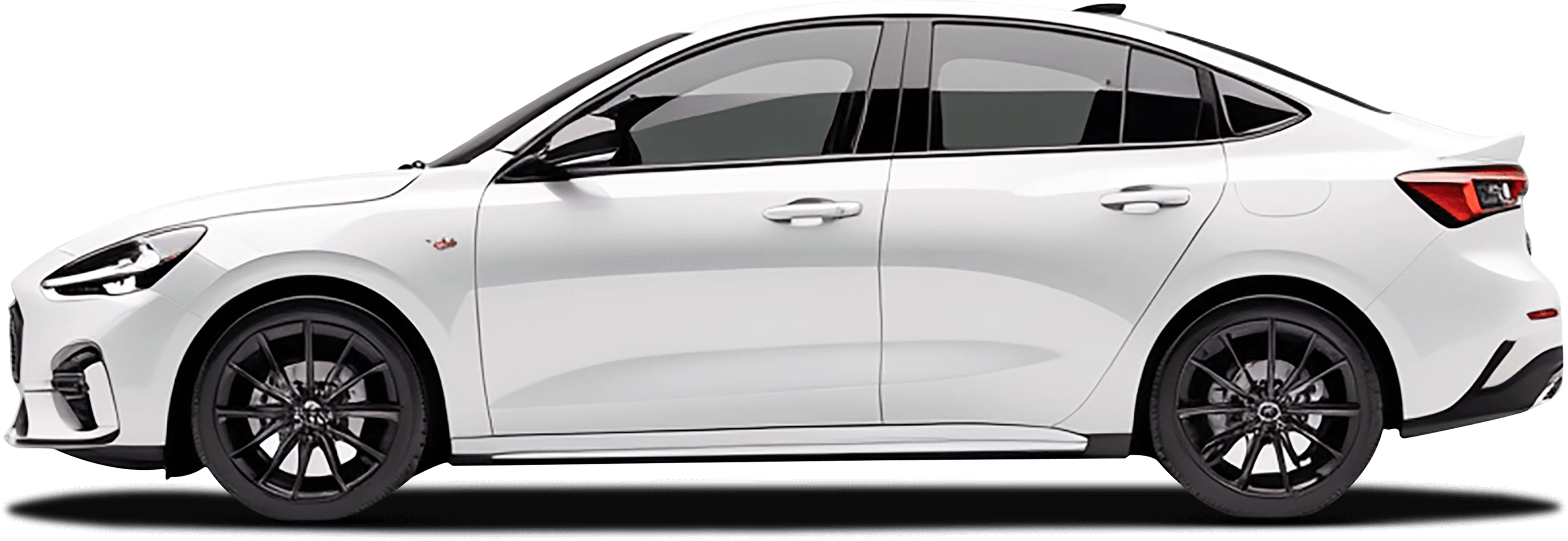 Carro branco vista lateral